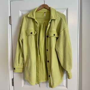 Free People Women's Lime Green Shacket